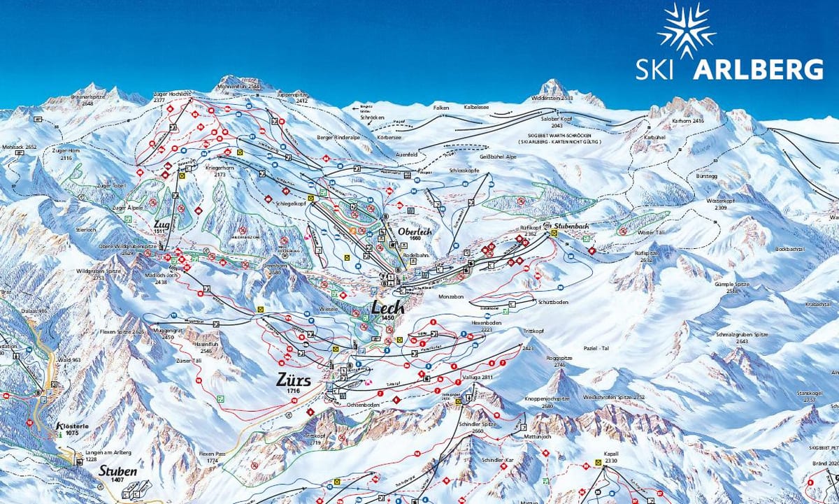 지도 arlberg 오스트리아