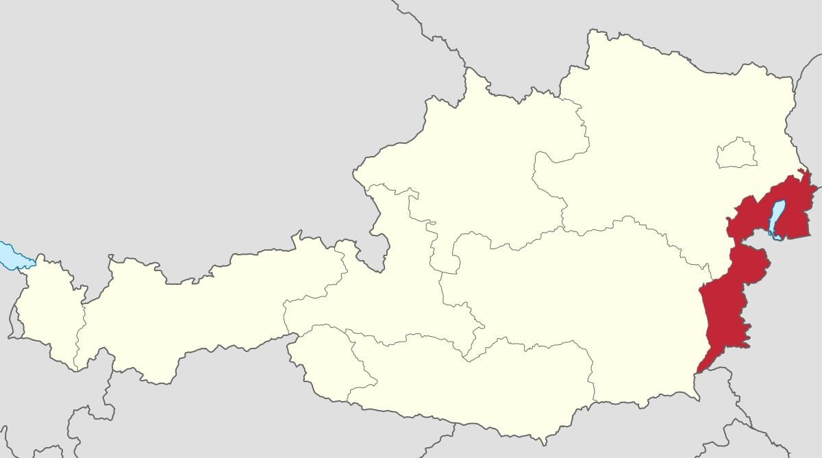 지도 burgenland 오스트리아