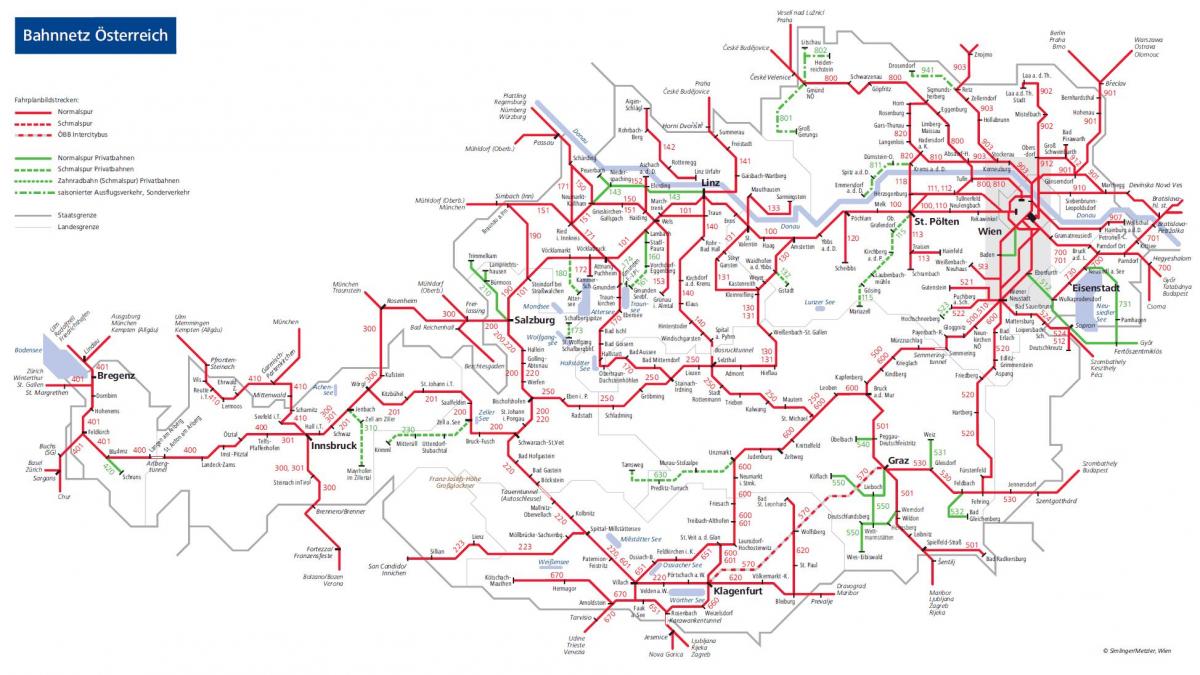 당신은 오스트리아철도 지도