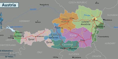 오스트리아의 관광지도