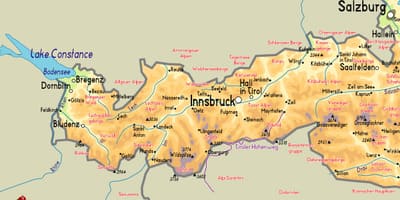 지도 mayrhofen 오스트리아
