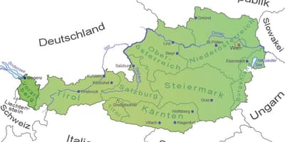지도 vorarlberg 오스트리아