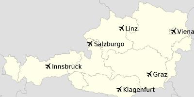 공항 오스트리아에서 지도