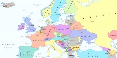 유럽의 지도를 보여주는 오스트리아